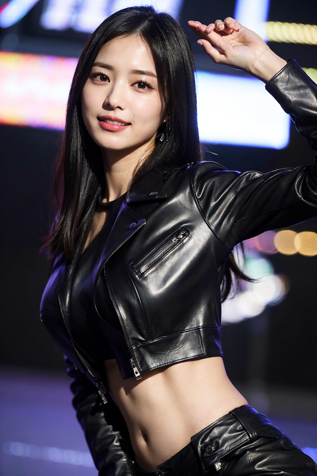 都会の美女ライダー