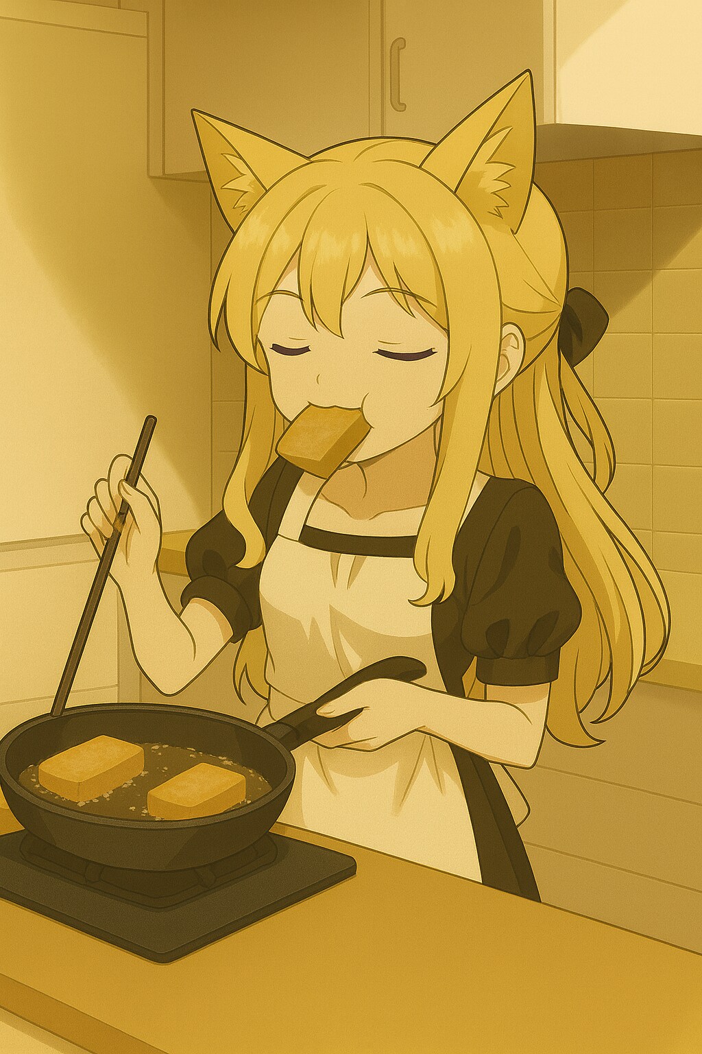 油揚げを作るミラさん