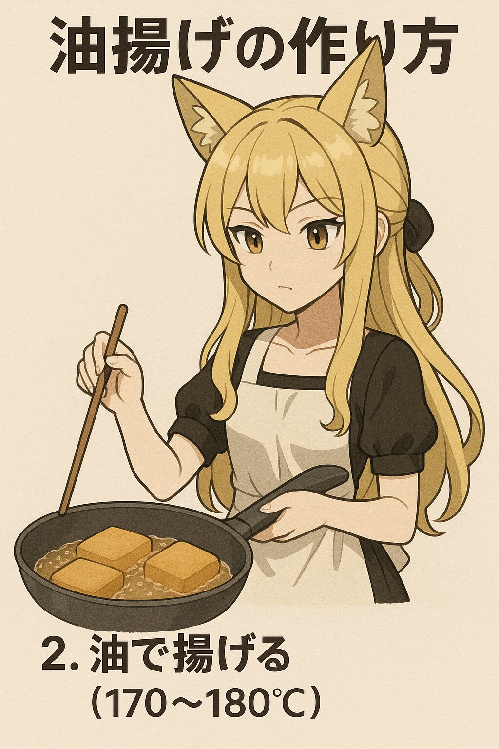 油揚げを作るミラさん