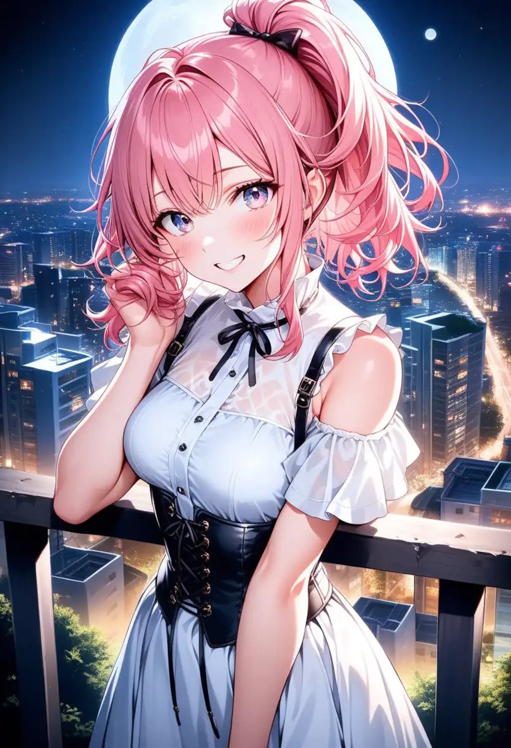 オフショルダー衣装の美少女