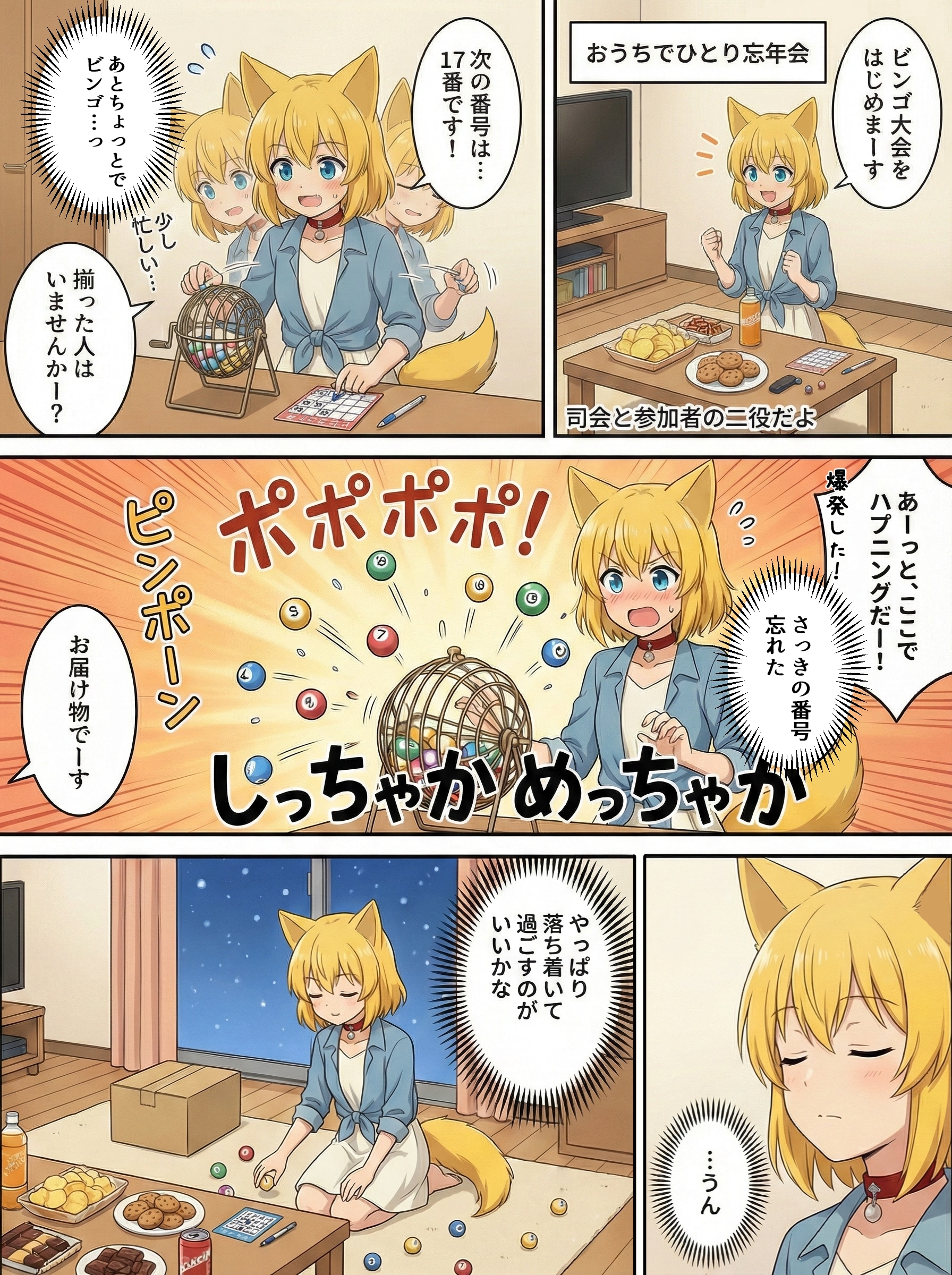 ひとり忘年会から反省会までワンセットで駆け抜ける年末キツネ | の人気AIイラスト・グラビア