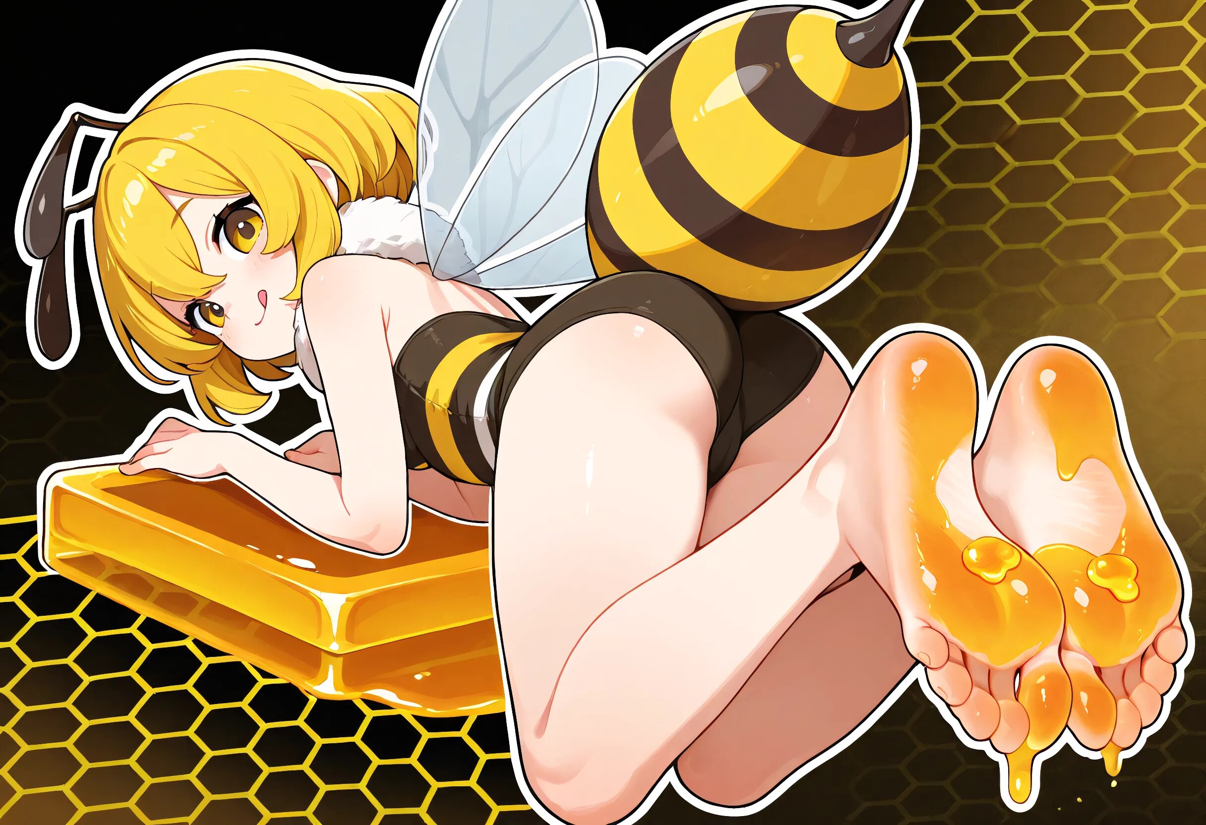 ハチ娘の甘い足