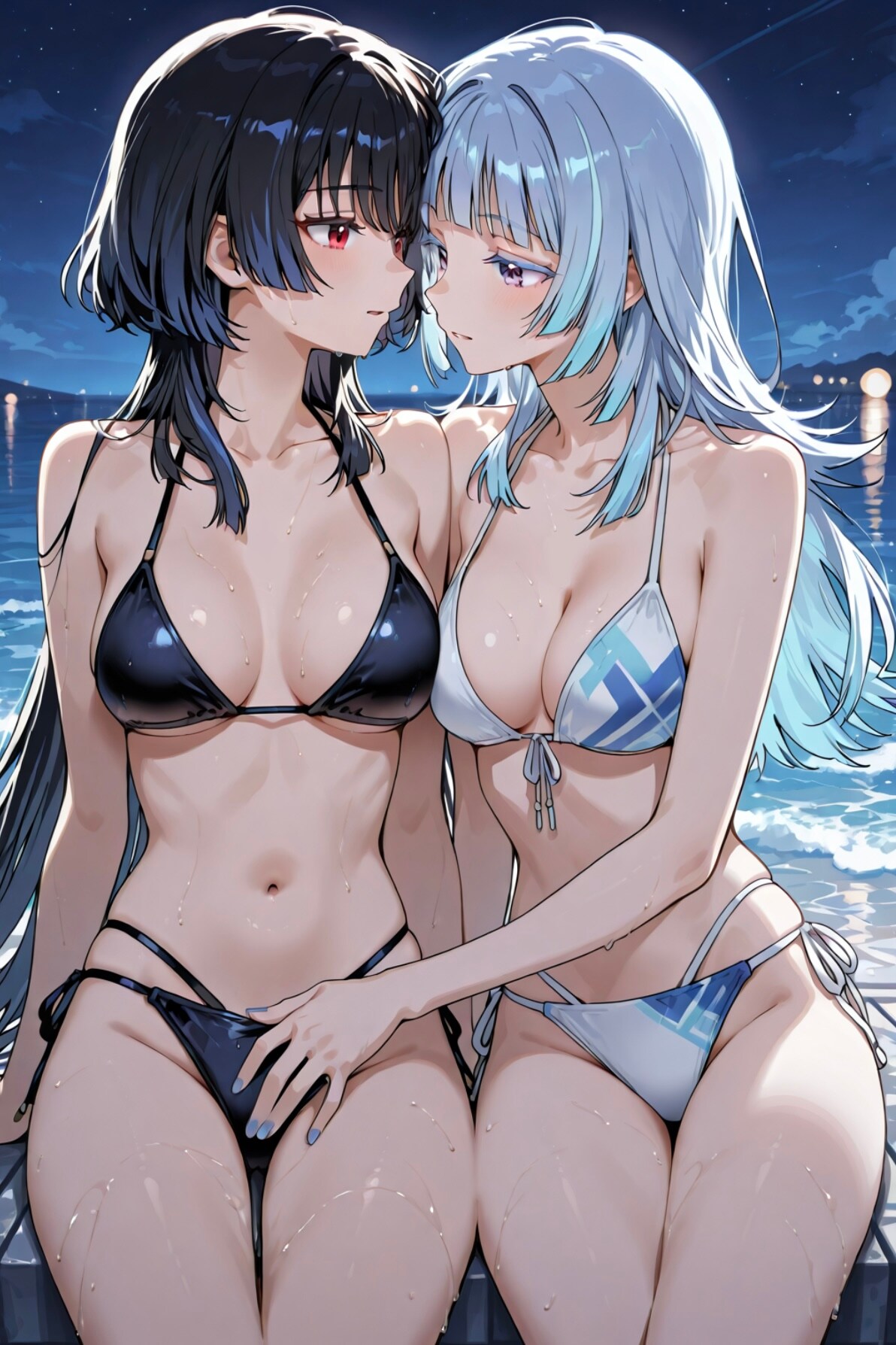 混ざっちゃった二人夜の海で…