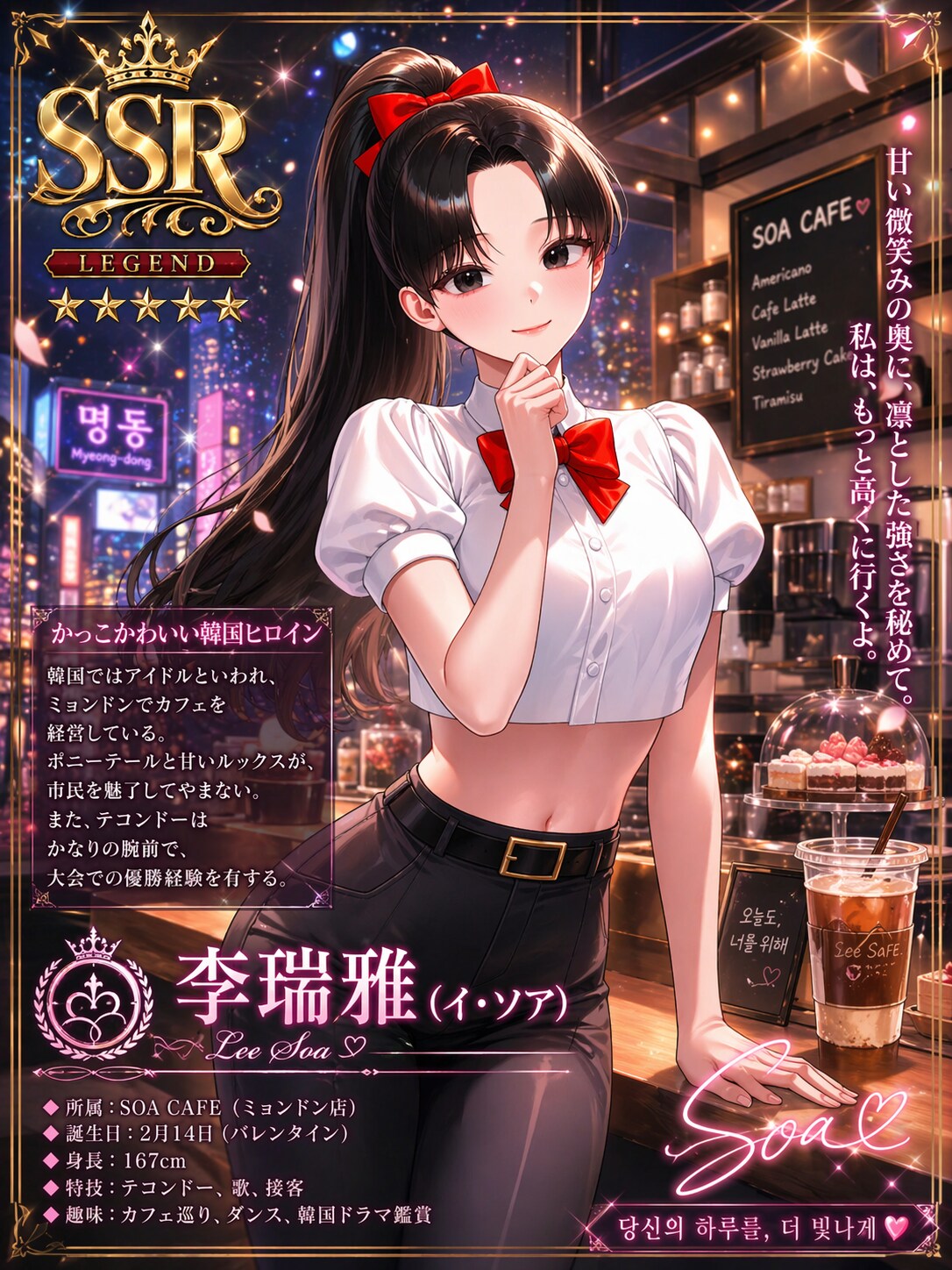 かっこかわいい韓国ヒロイン李瑞雅（イ・ソア）のSSRカード