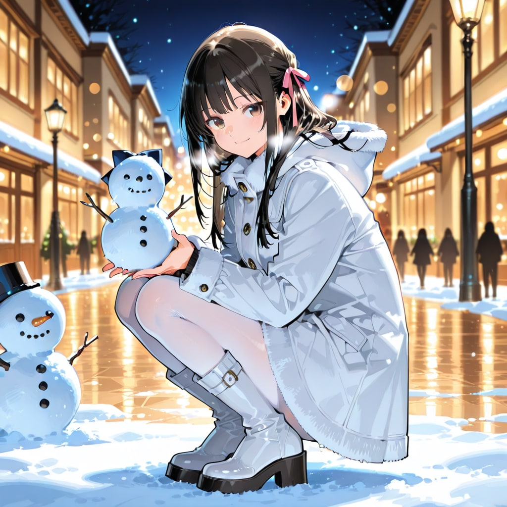 白コート女子 | の人気AIイラスト・グラビア