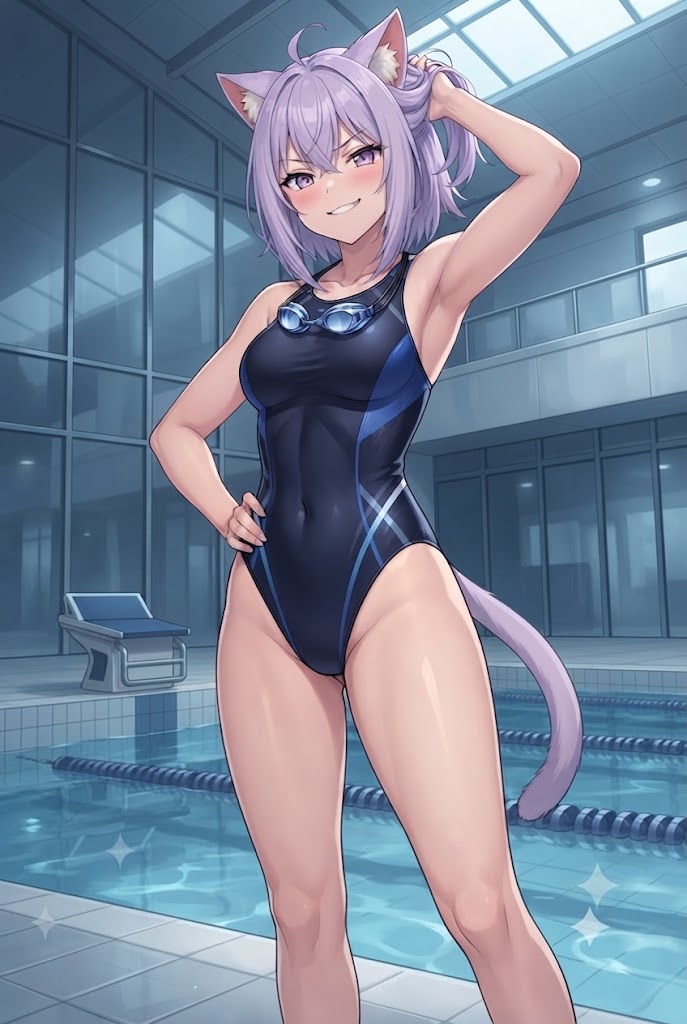 初めましてにゃ！競泳水着のシスから始めるにゃ！