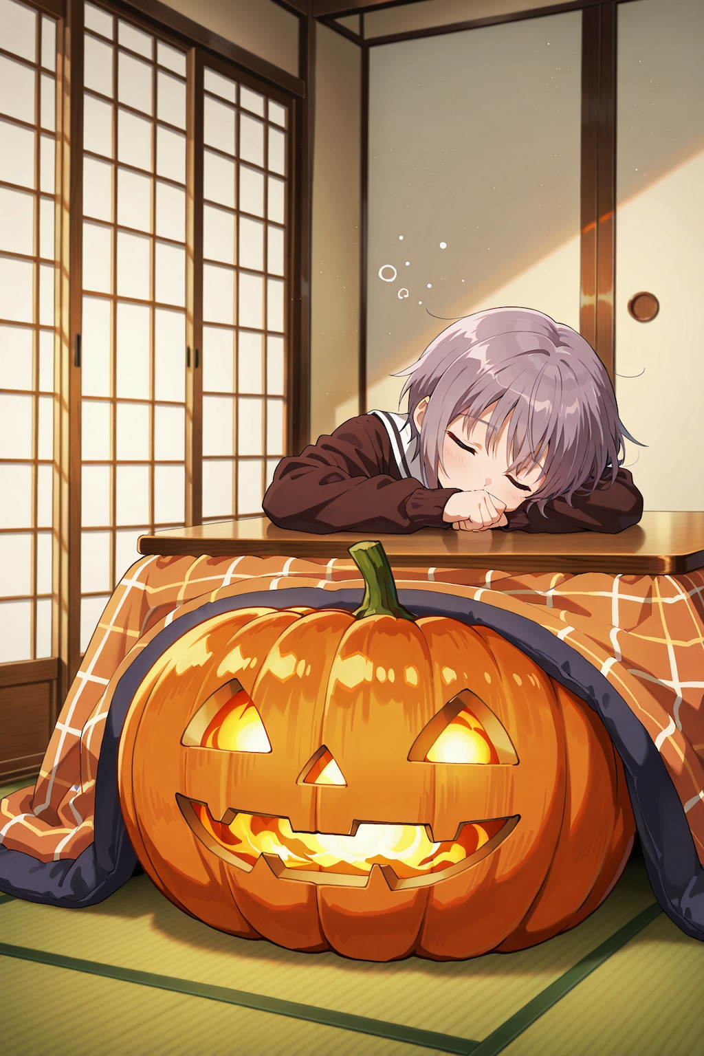 こたつの灯りとハロウィンの夢