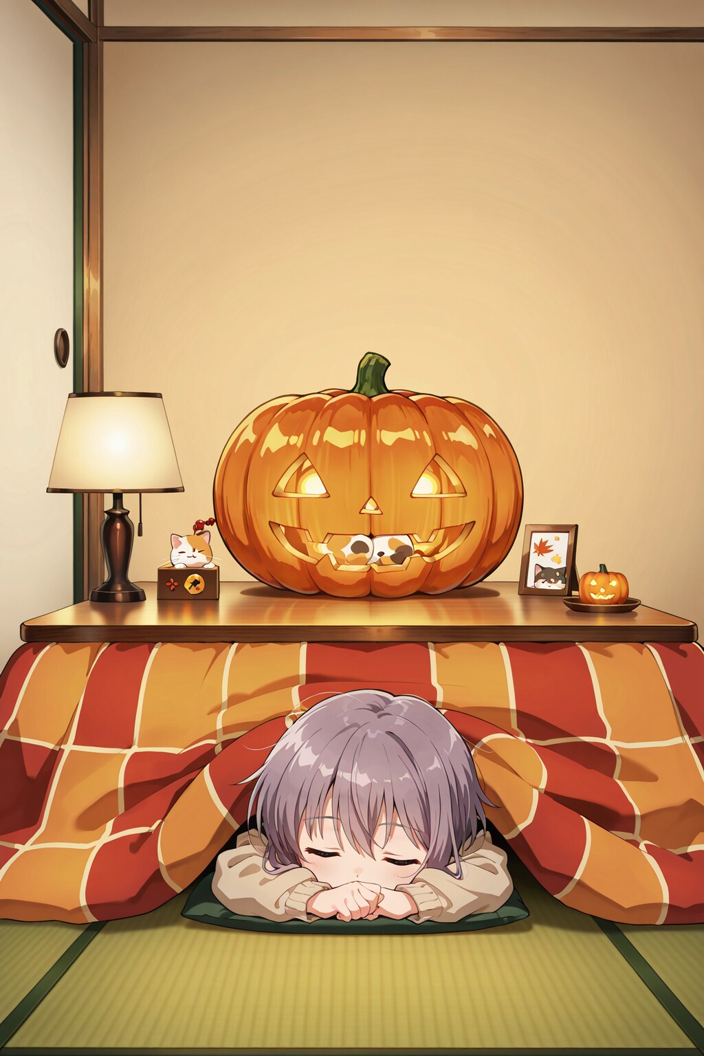 こたつの灯りとハロウィンの夢