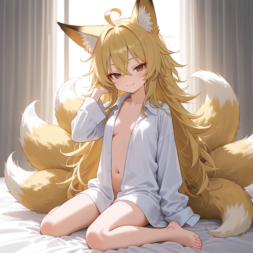 彼シャツ狐っ娘