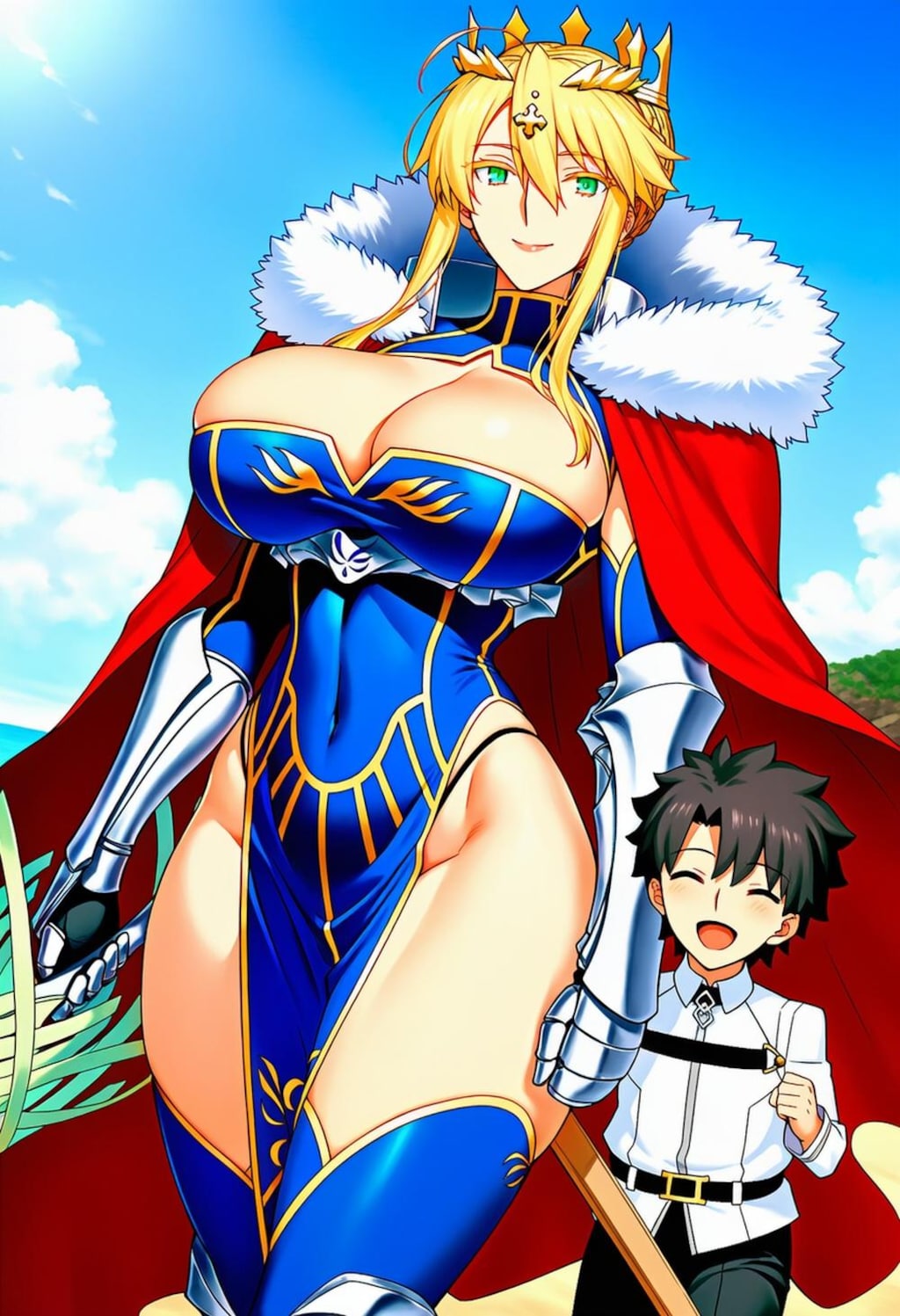 若返った少年を世話するバニーコスプレ人妻達