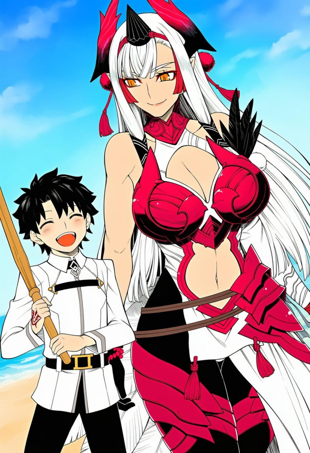 若返った少年を世話するバニーコスプレ人妻達