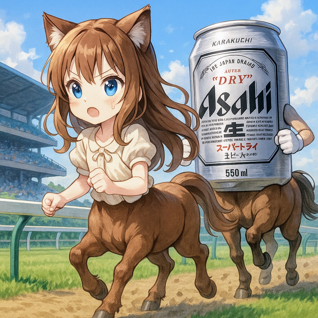 走るケンタウロスの小さな女の子