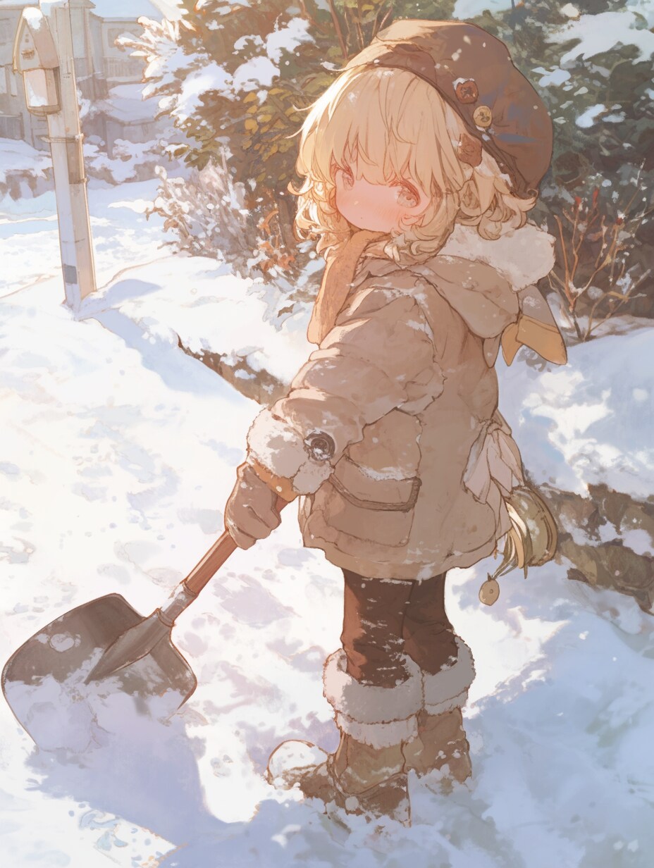 雪かき。