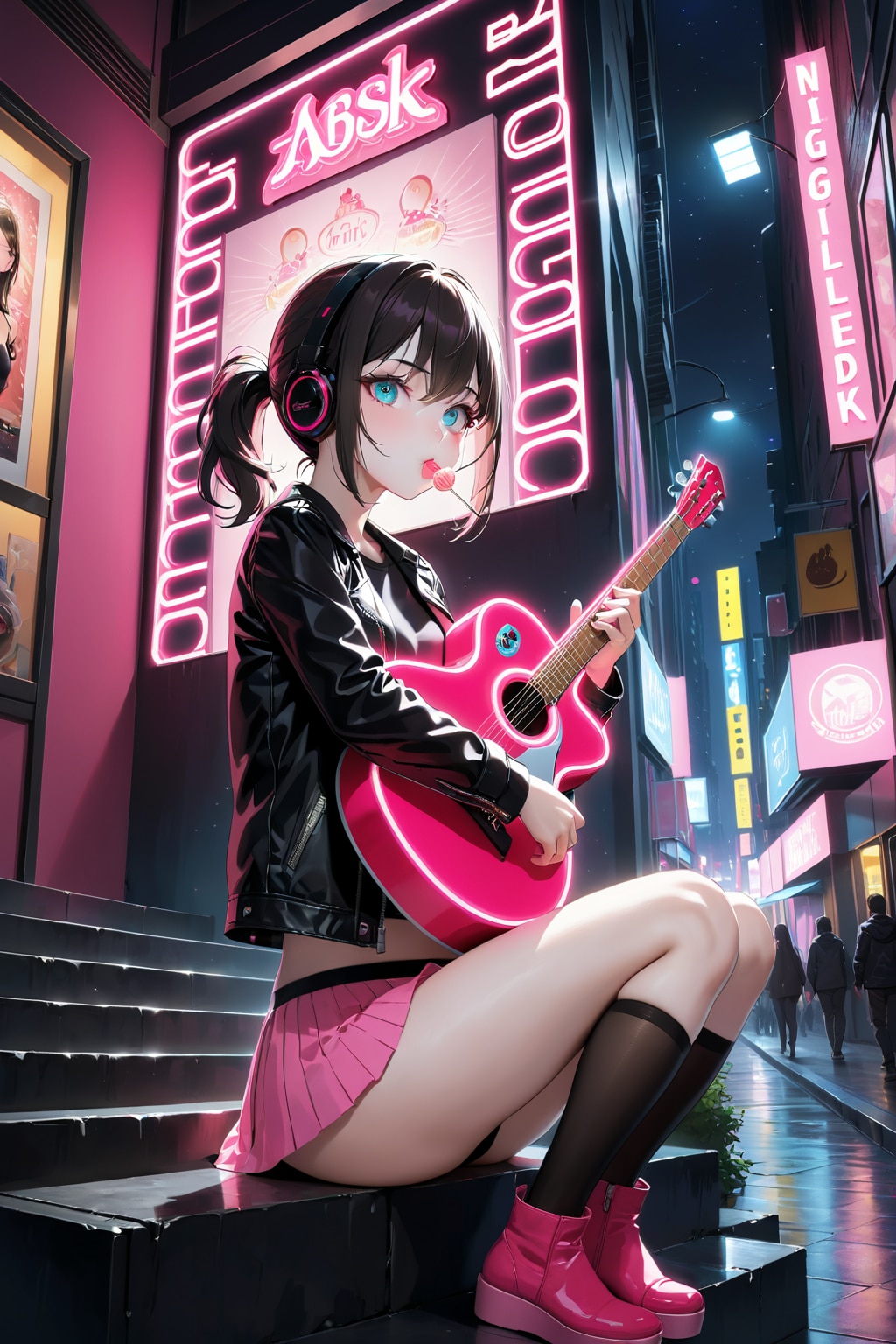 ネオンライトと音楽少女