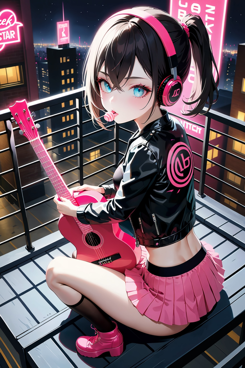 ネオンライトと音楽少女