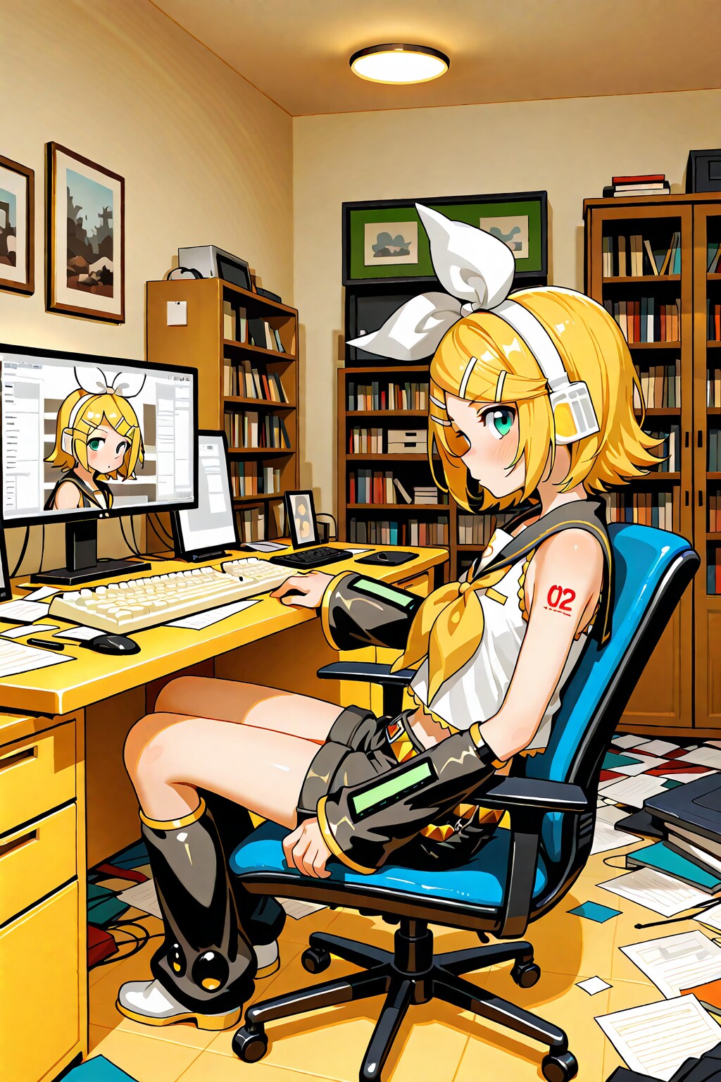 鏡音リン６２ | の人気AIイラスト・グラビア