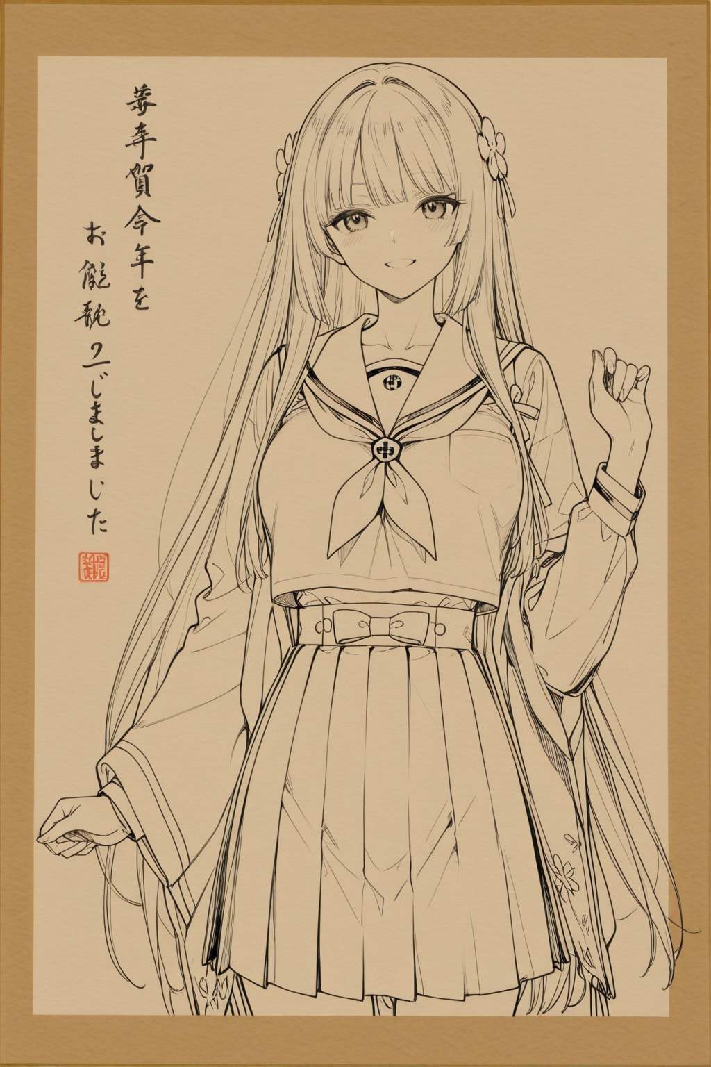 日本画で描く「学園祭のヒロイン」 | の人気AIイラスト・グラビア