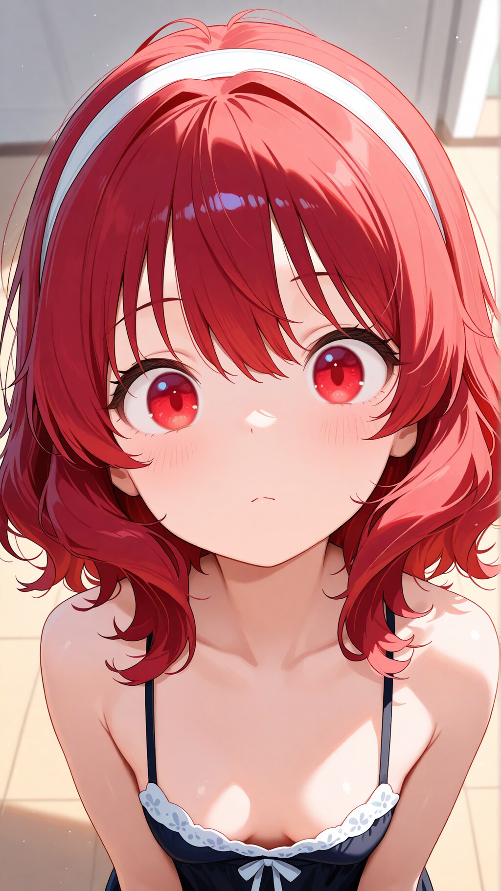 見つめるレンちゃん