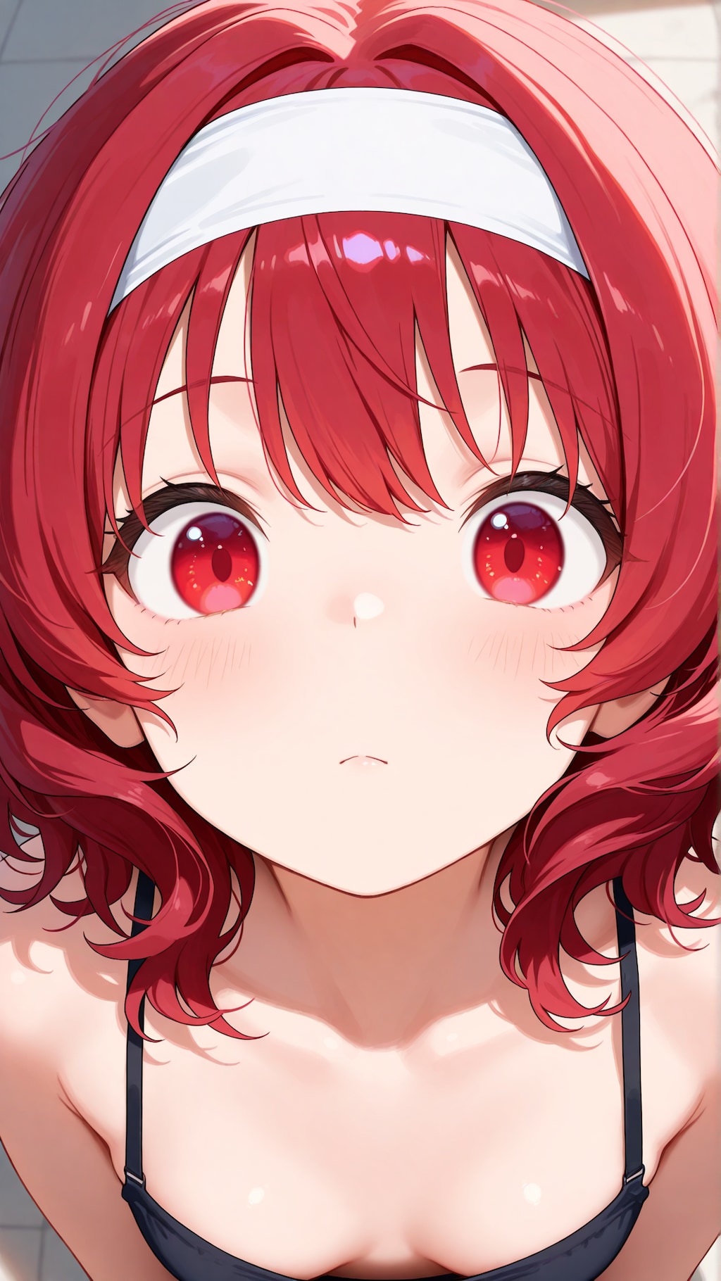 見つめるレンちゃん