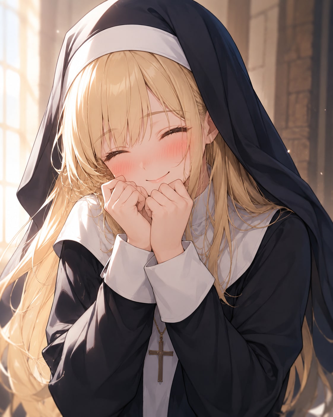金髪　はにかむ | の人気AIイラスト・グラビア