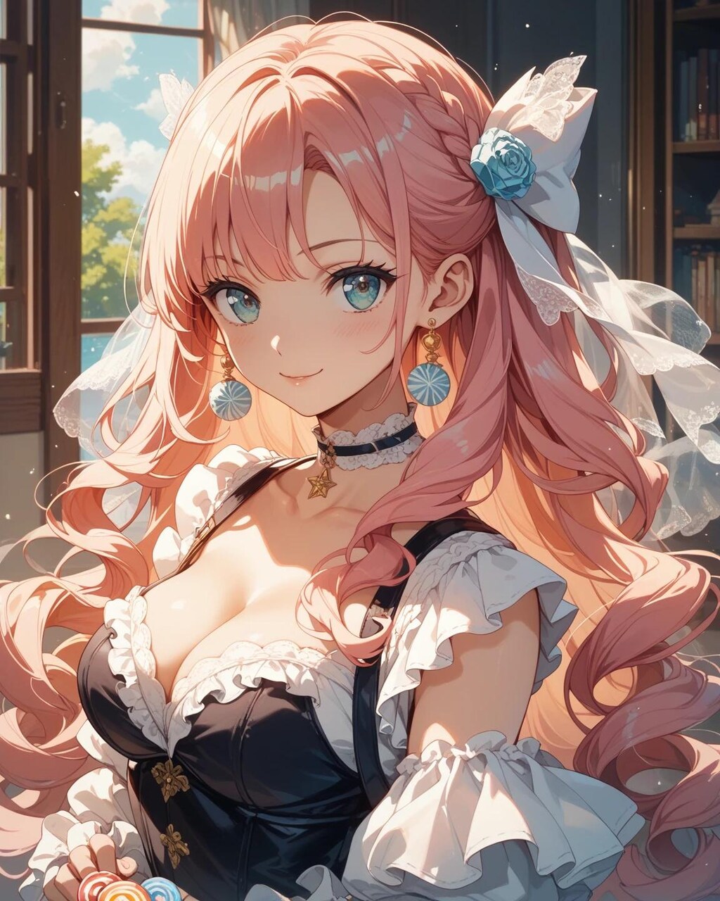 キャンディを食べる美少女