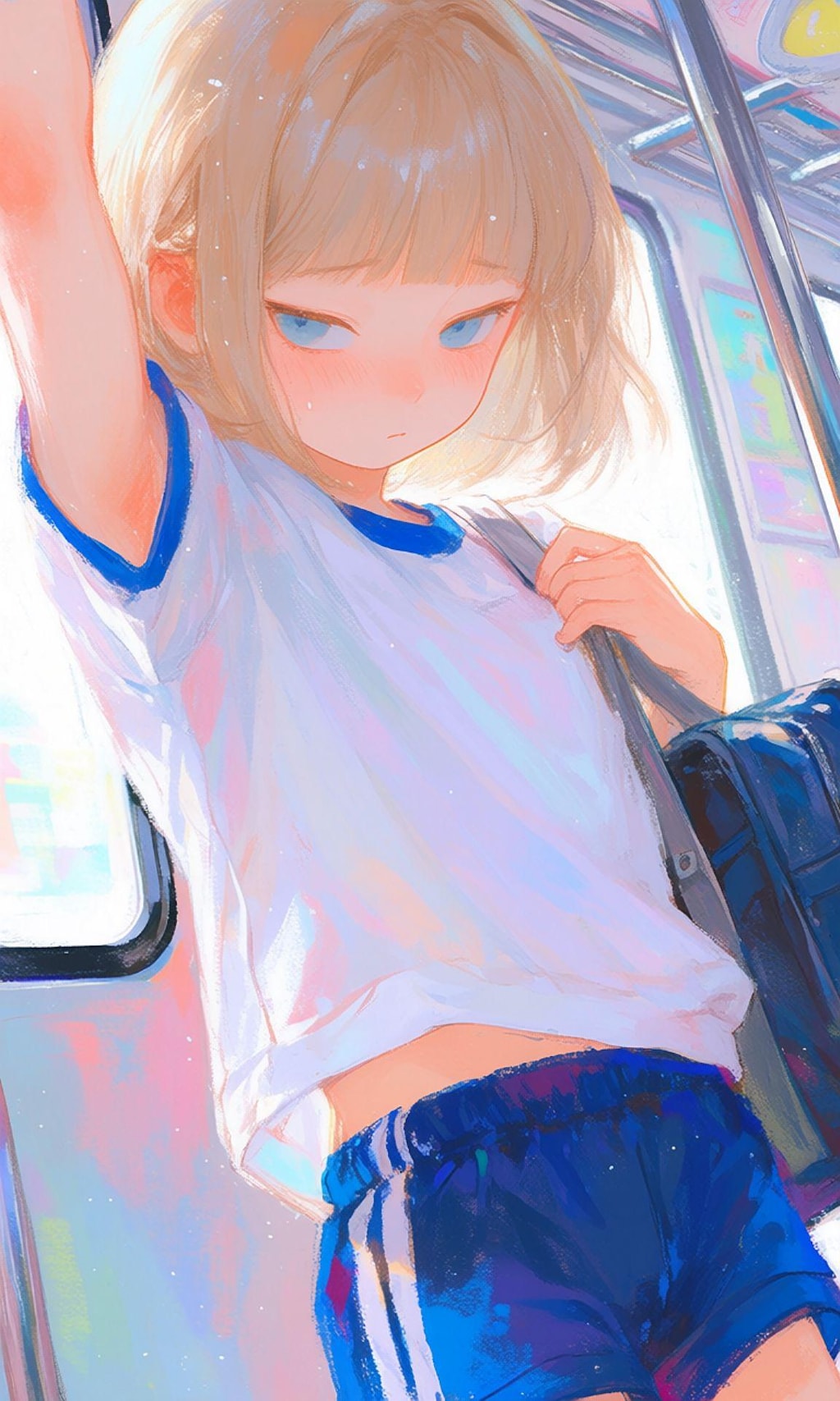 金髪碧眼女子高生