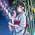 七夕の女の子 3枚目