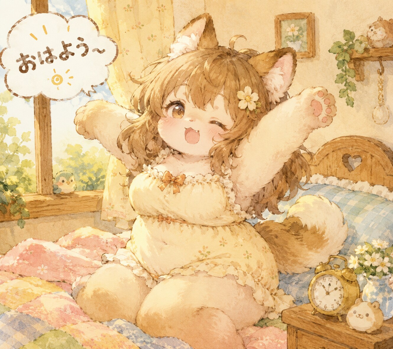 「おはよう」なけもの