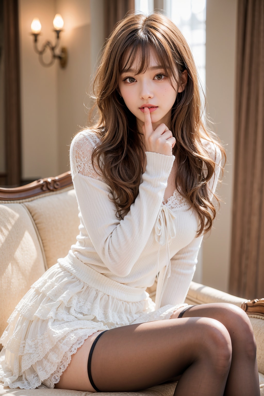 恥ずかしいけど見てほしい_白のミニワンピ