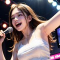 カラオケで熱唱する女子高校生 2枚目