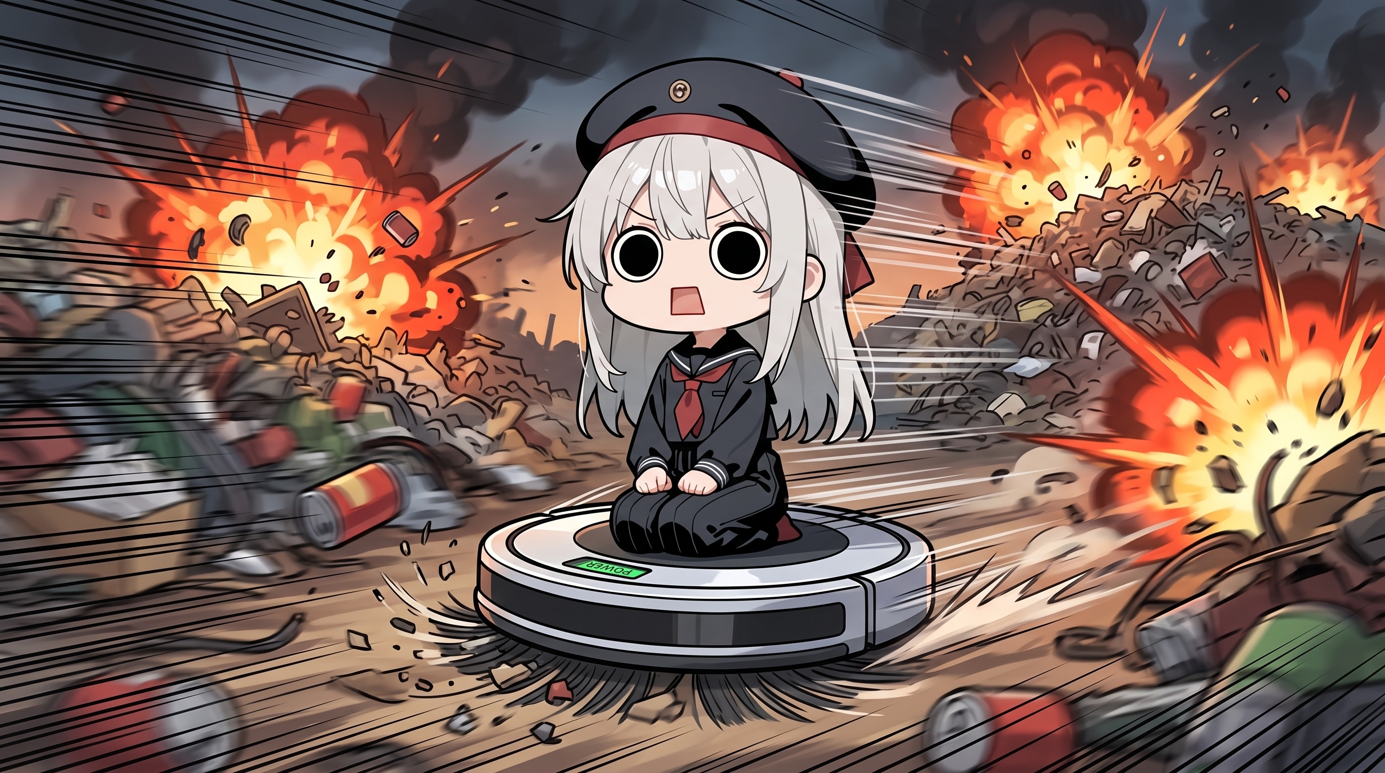 危険なゴミ地帯を掃除してしまいよったえらいこっちゃ嬢 | の人気AIイラスト・グラビア