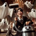 新型掃除機にご満悦の魔女 5枚目