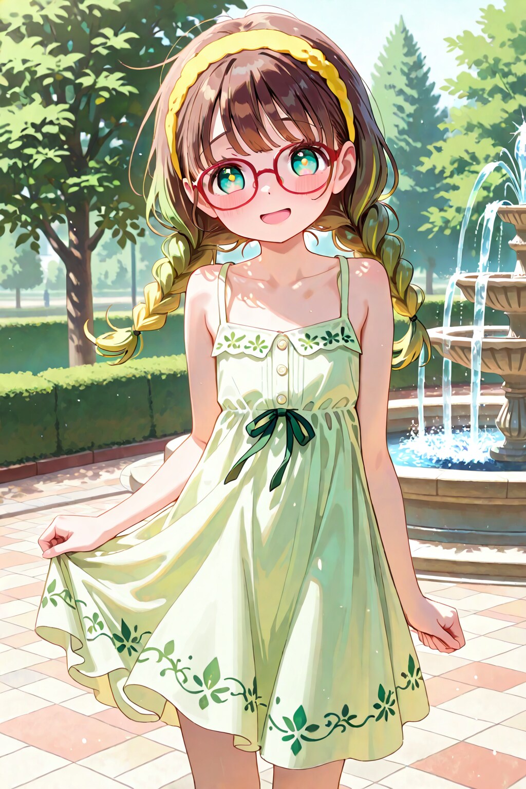 黄色いヘアバンド