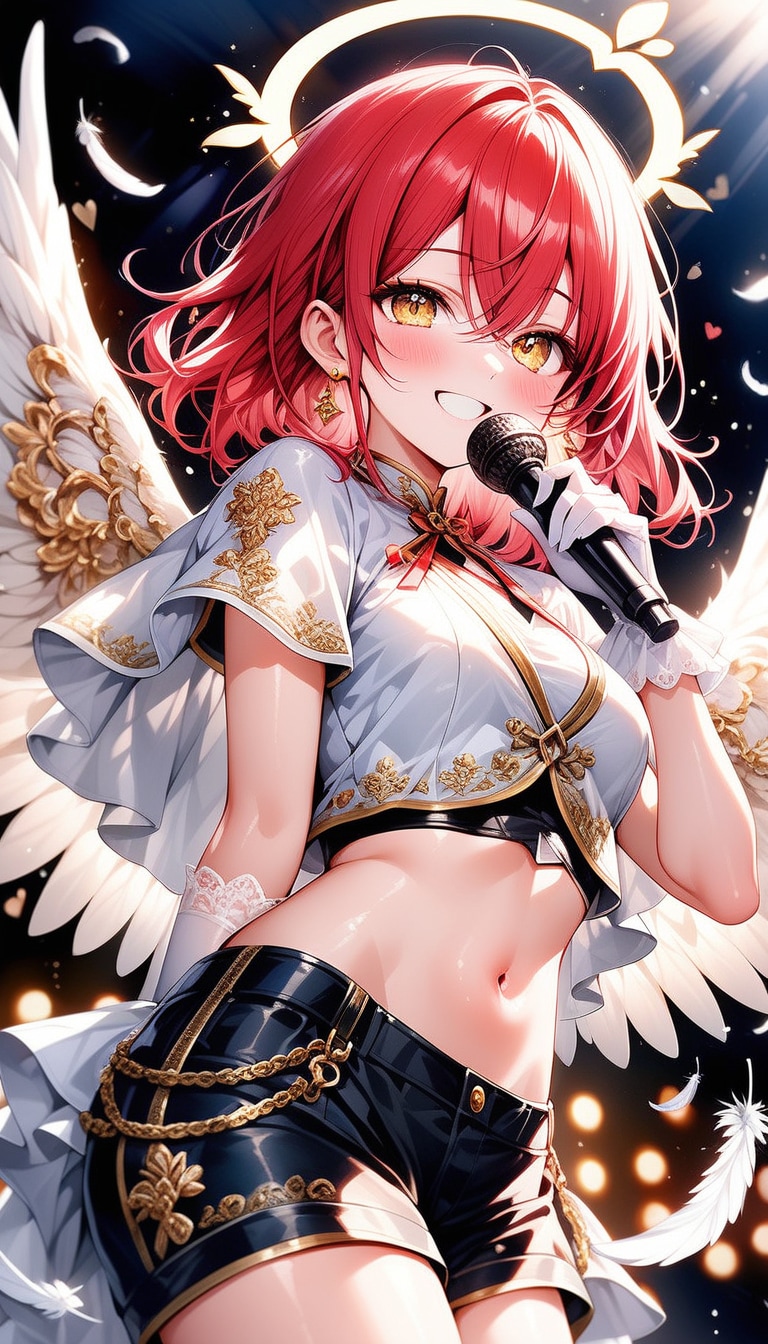 天使アイドル、歌声を届けます | の人気AIイラスト・グラビア