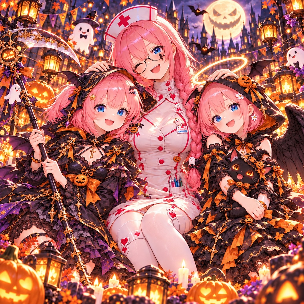 親子3人でハロウィンパーティー🎃