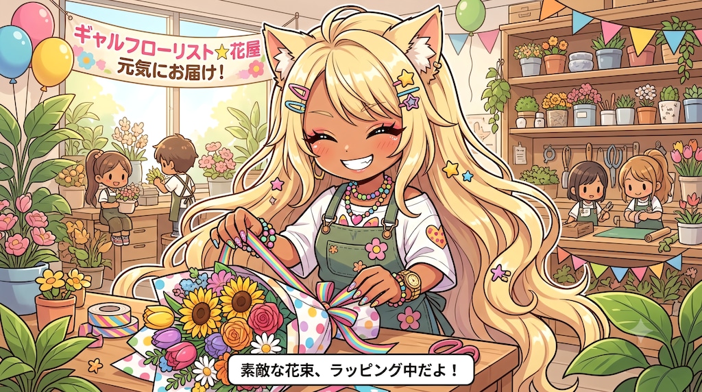 ちびギャルが働く【#けもみみ花屋にようこそ】２