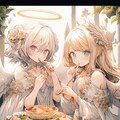 天使と楽しい食事会(6枚) 3枚目