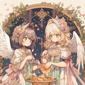 天使と楽しい食事会(6枚) 4枚目