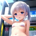 マイクロビキニの銀髪娘（R-18） 9枚目