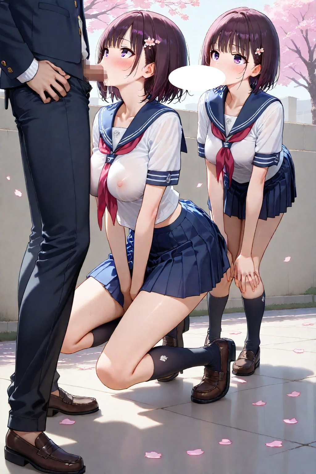春、セーラー服少女と・・・