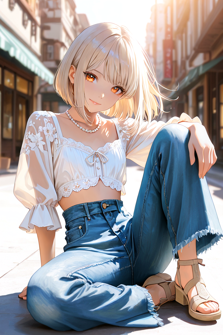 夏コーデ（読モ設定の子）