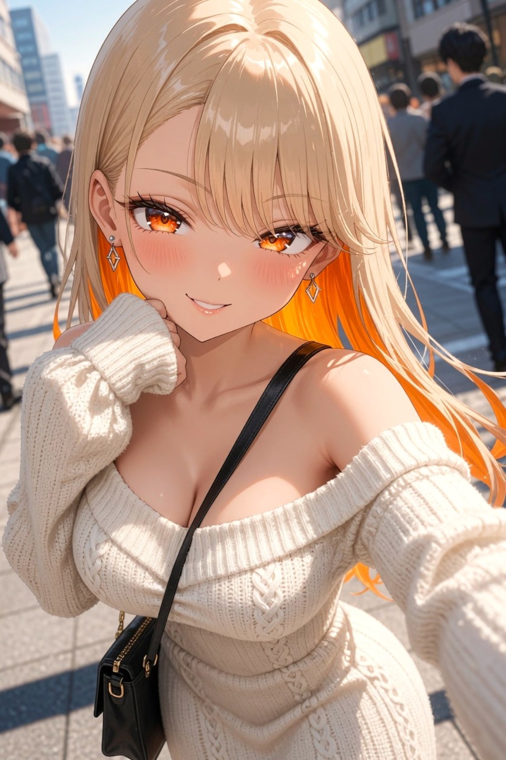 【黒カエデ】ニット×萌え袖