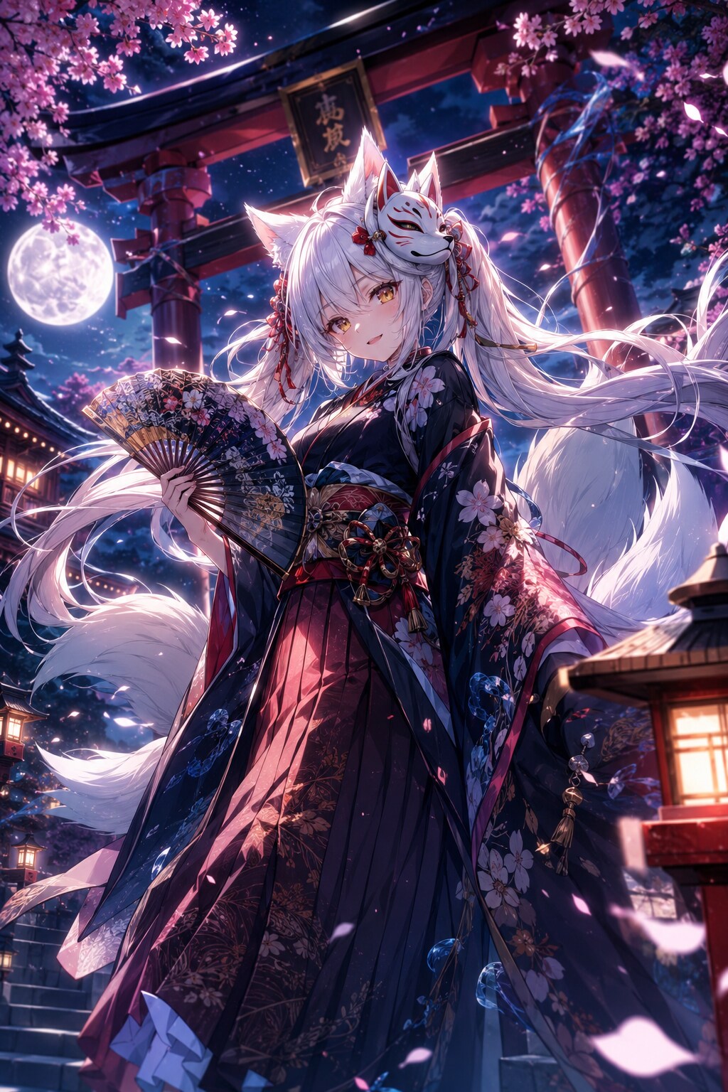 狐女子　黒巫女