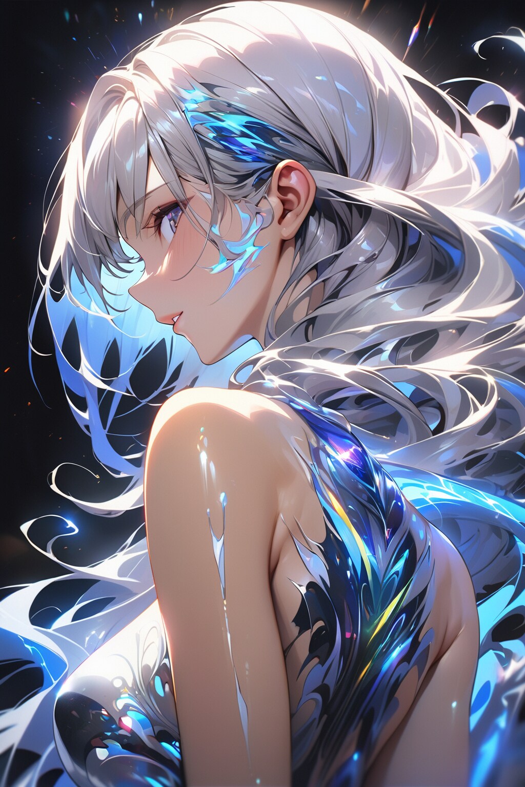 輝く銀髪の少女