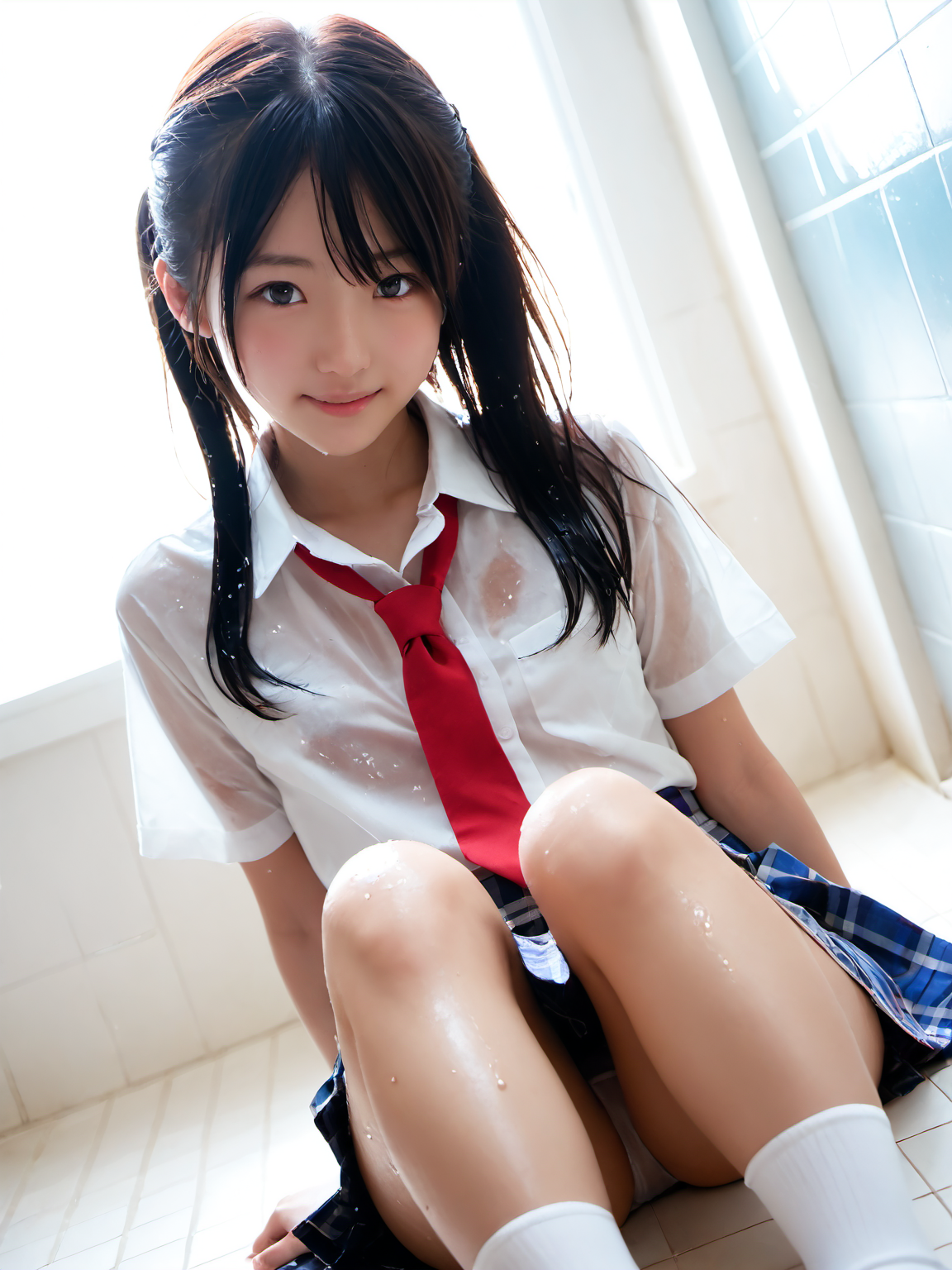 制服シャワー