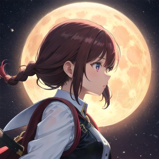 月と少女 | の人気AIイラスト・グラビア