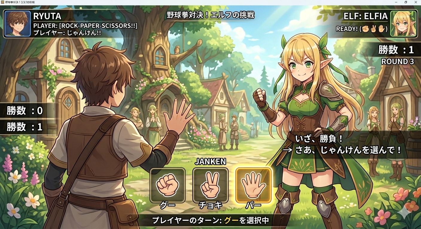 エルフとじゃんけんゲーム | の人気AIイラスト・グラビア