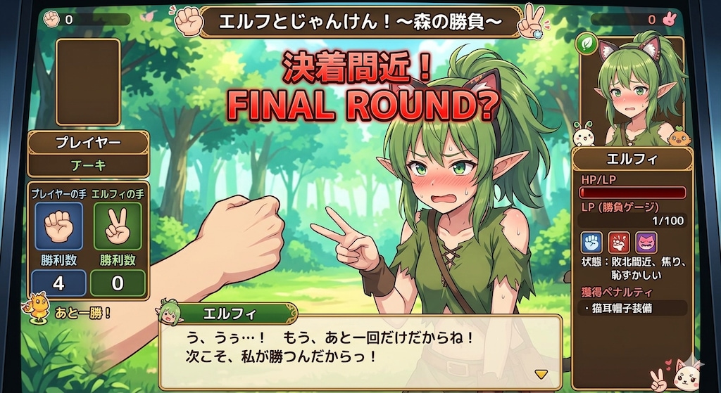 エルフとじゃんけんゲーム