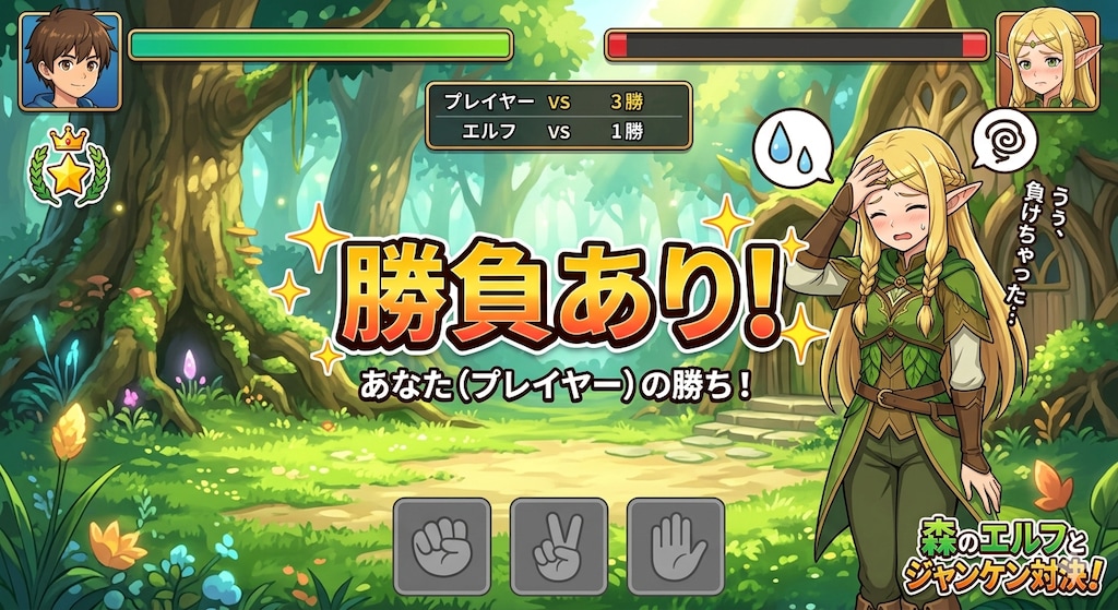 エルフとじゃんけんゲーム