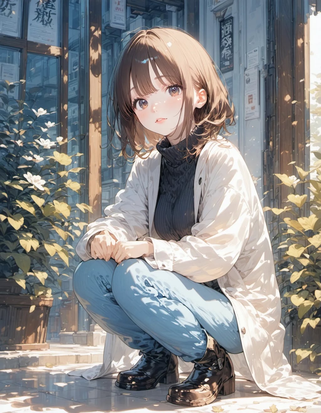 Quiet Bloom in the Alley Sun